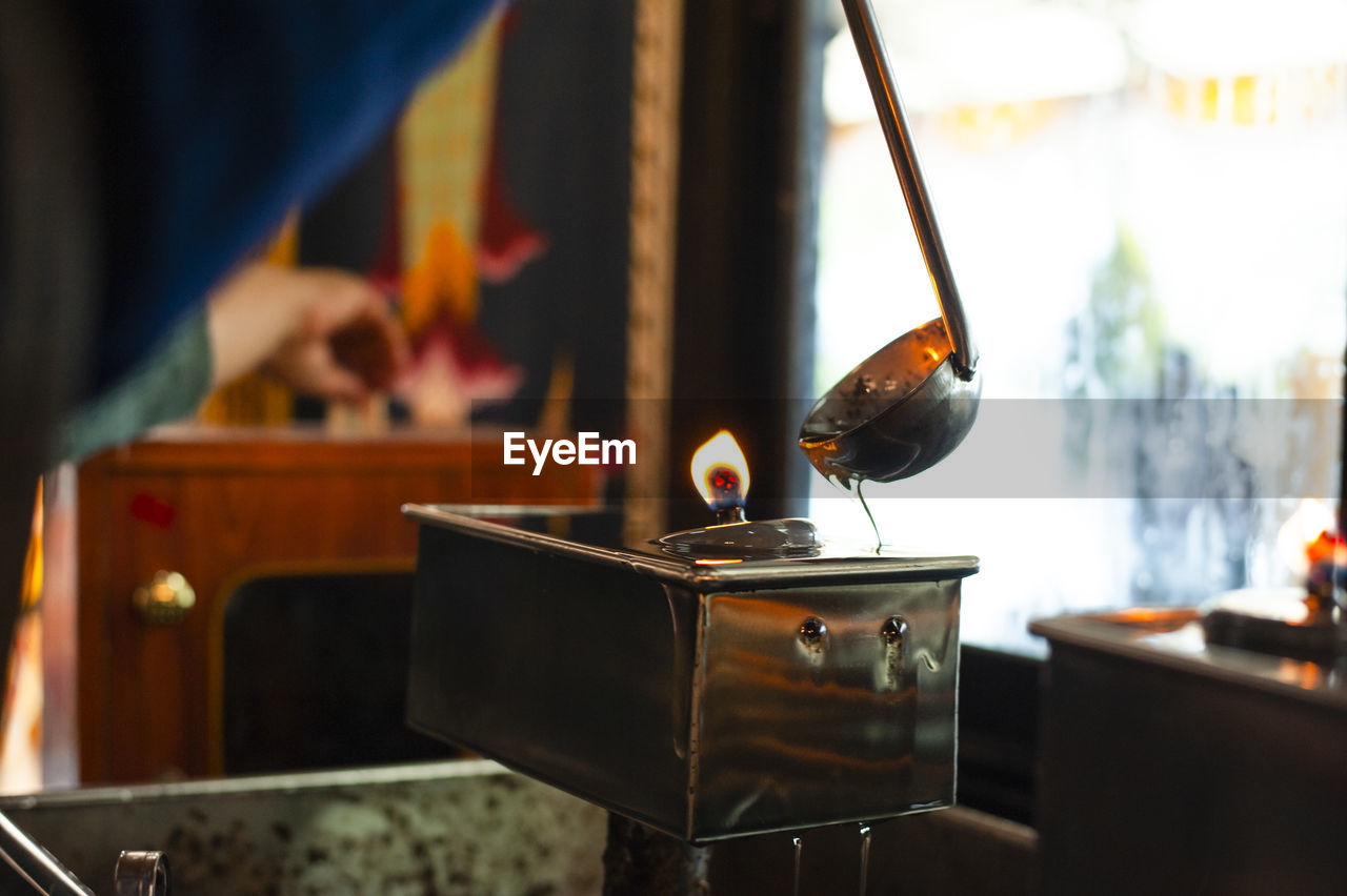 Close-up of drink on table in restaurant