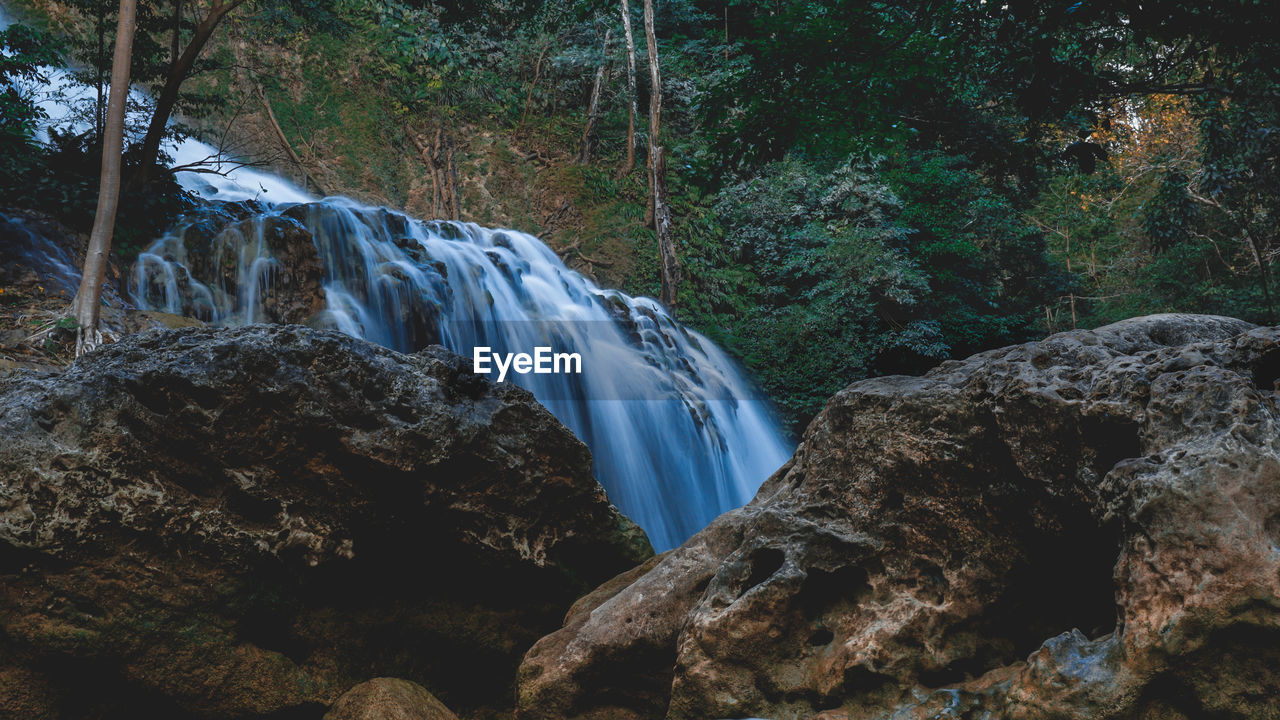 Beautiful lapopu waterfall on sumba island, indonesia