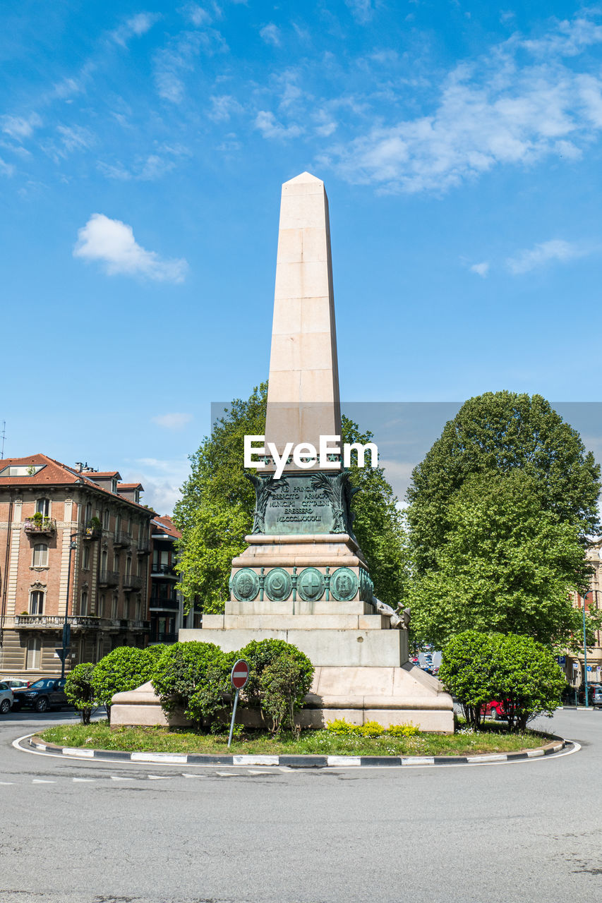 The monument to the crimean expedition in turin