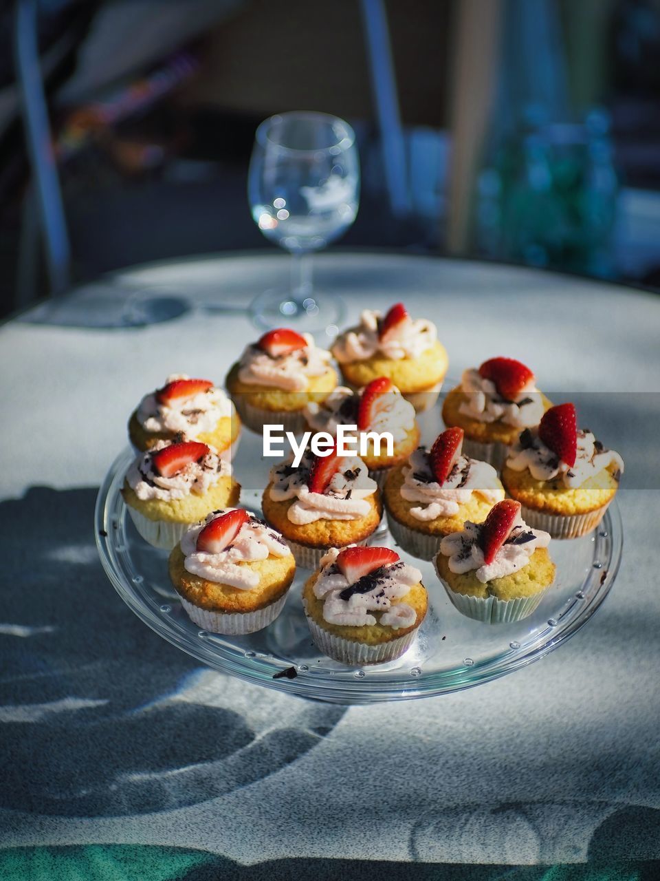 Close-up of muffins on table