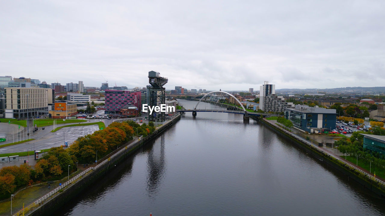 view of bridge over river in city