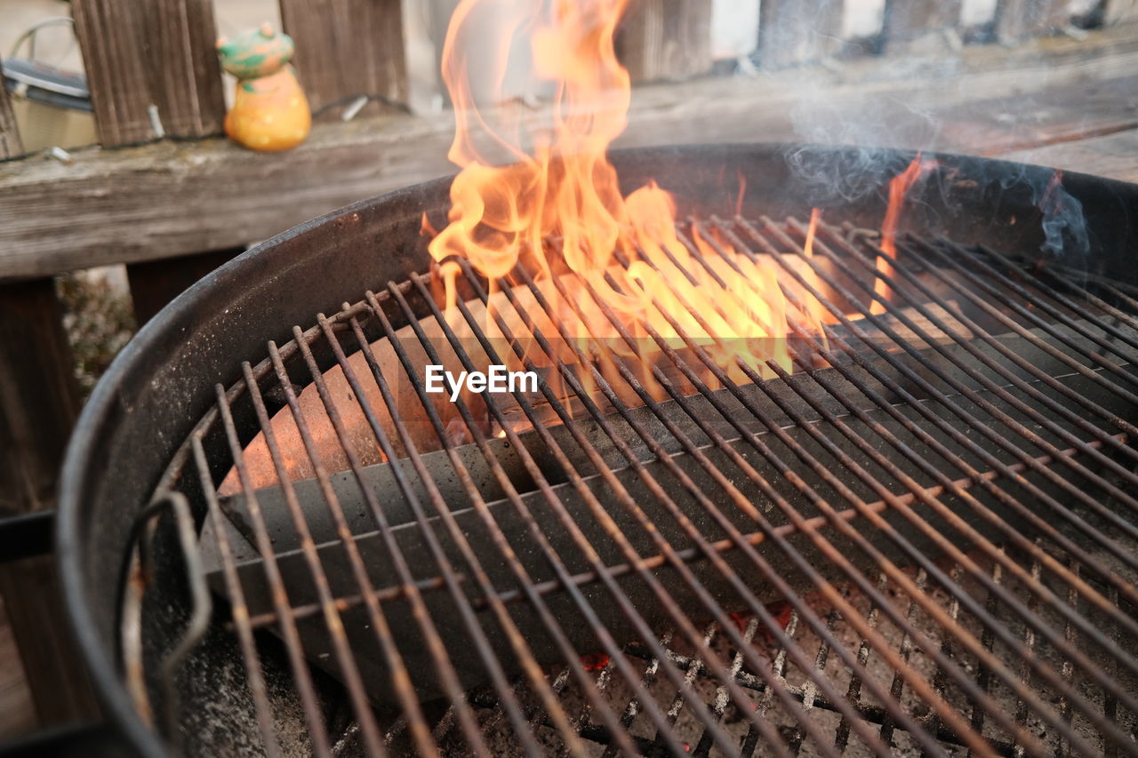 heat, burning, fire, flame, barbecue, iron, barbecue grill, cooking, grilling, food and drink, food, meat, cuisine, dish, nature, metal, grilled, no people, outdoor grill, fast food, day, close-up, freshness, outdoors, wood, smoke