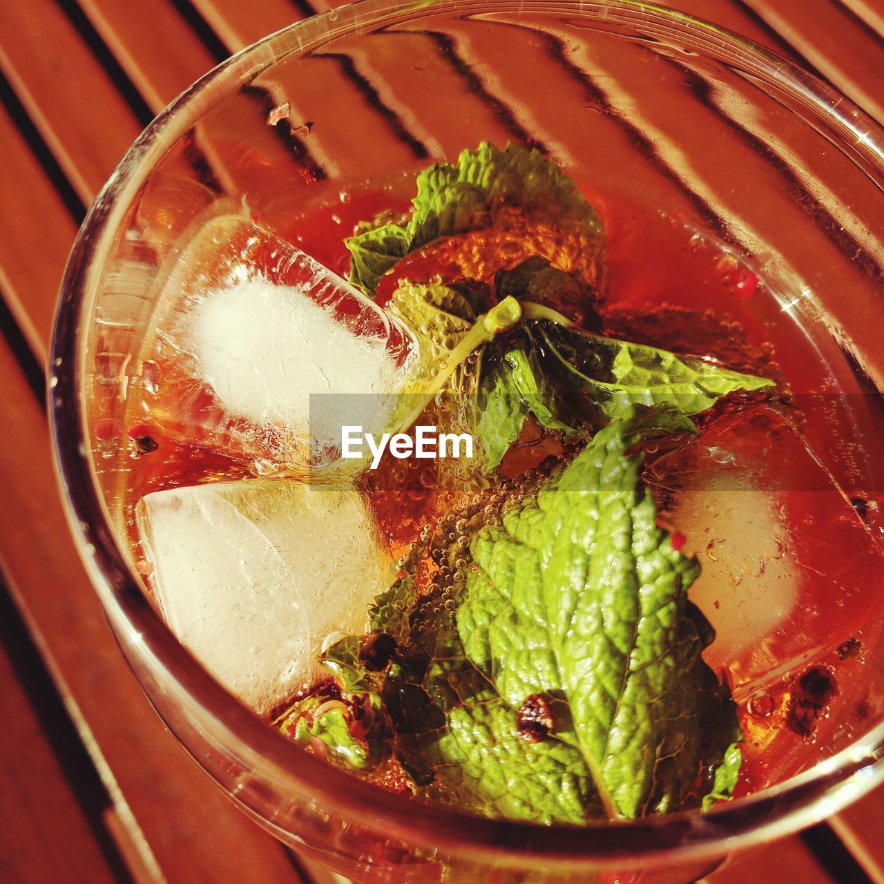 Close-up of drink in glass on table