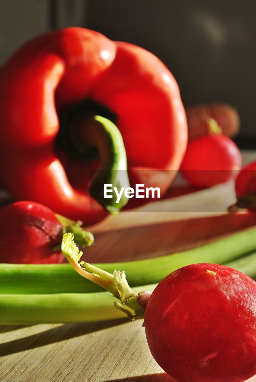 Close-up of red peppers