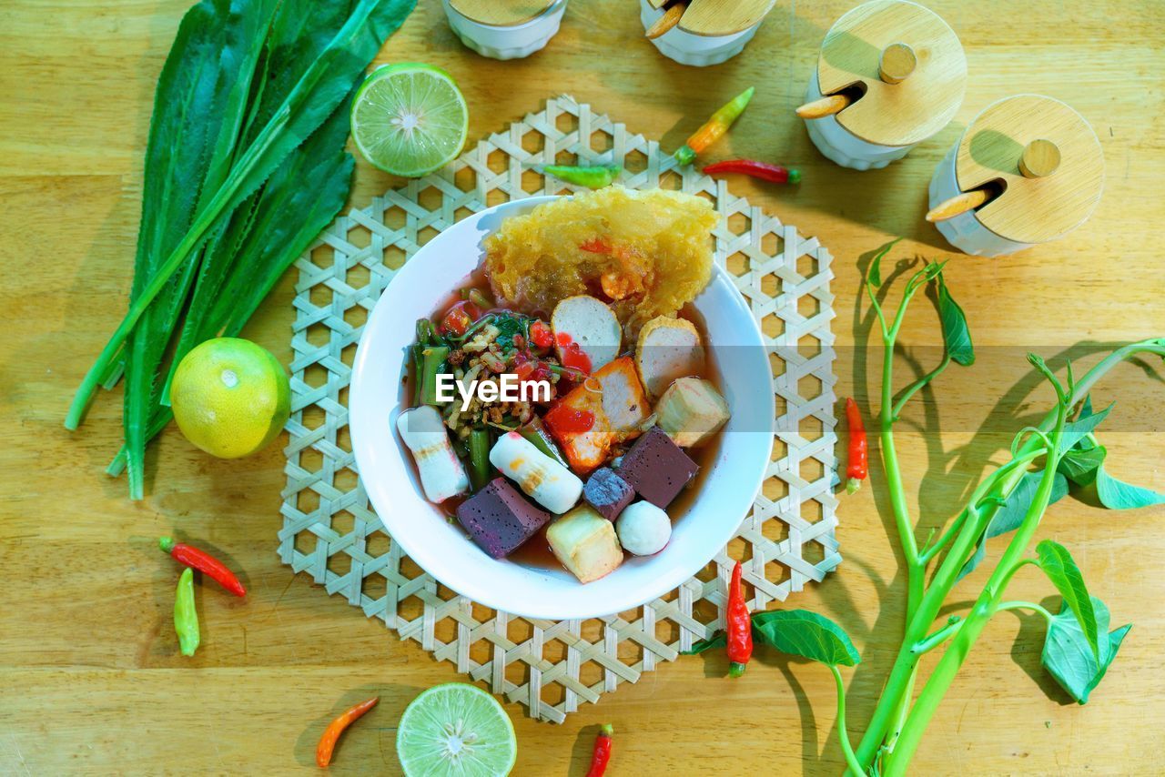 close-up of food on table