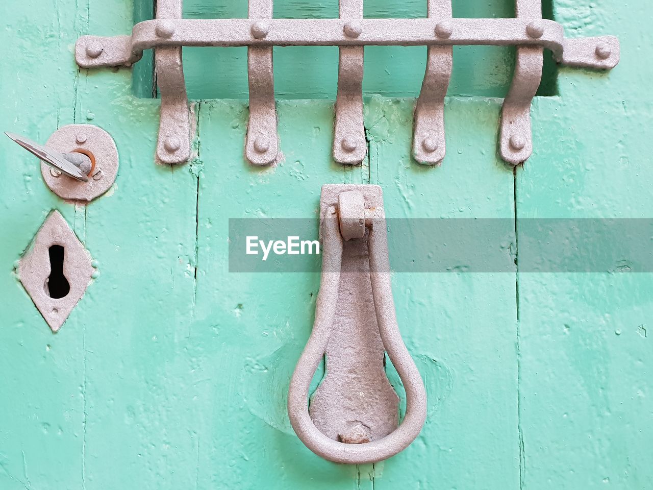 Close-up of old wooden door