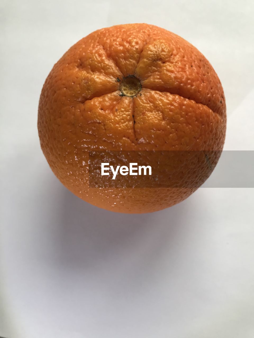 DIRECTLY ABOVE SHOT OF ORANGE SLICES ON WHITE BACKGROUND