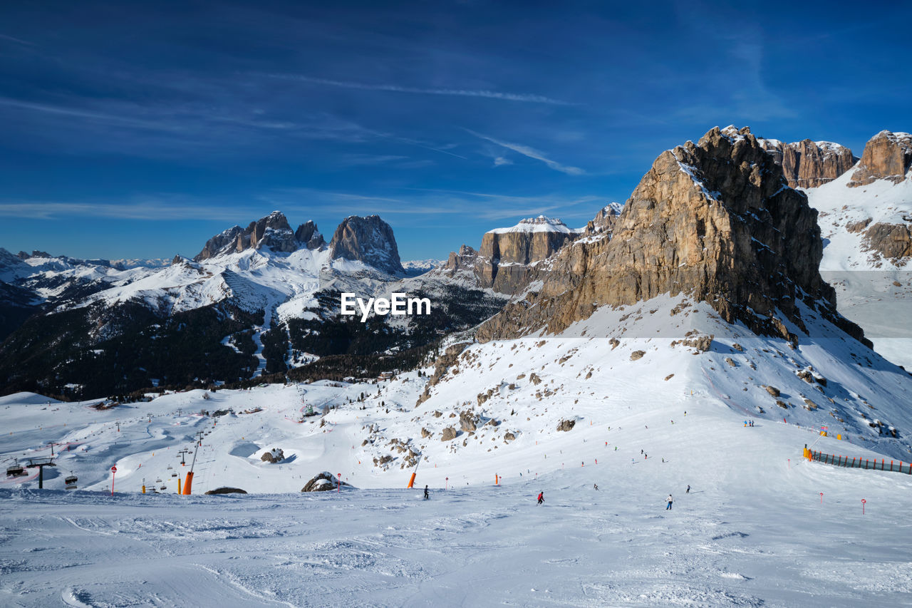 Ski resort in dolomites, italy