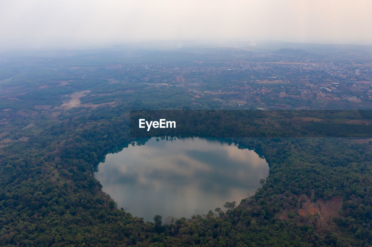 Aerial view of landscape against sky