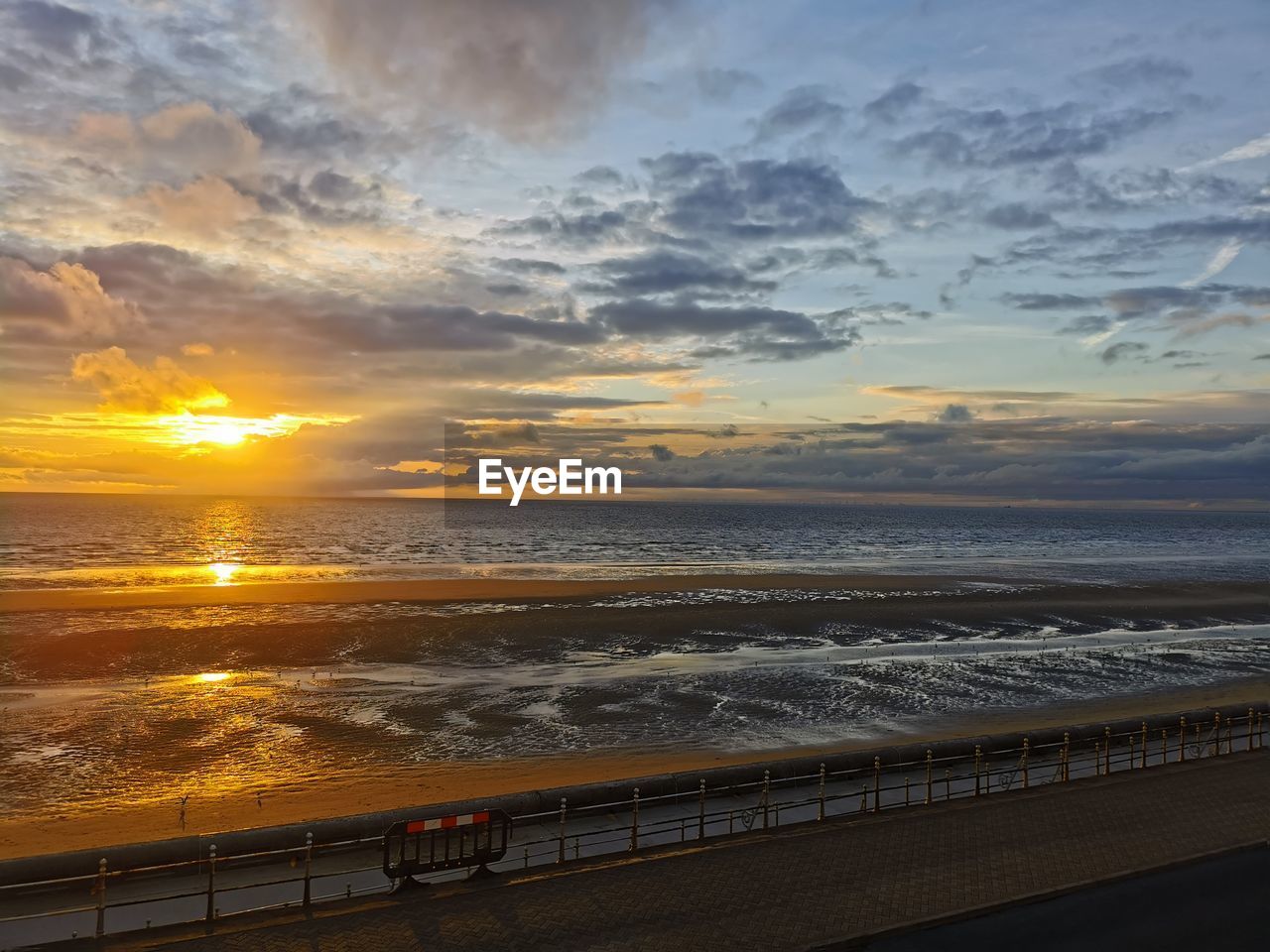 SCENIC VIEW OF SEA DURING SUNSET