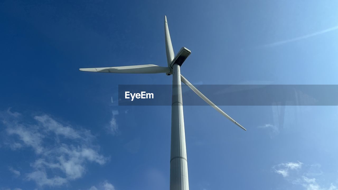 low angle view of wind turbine against sky