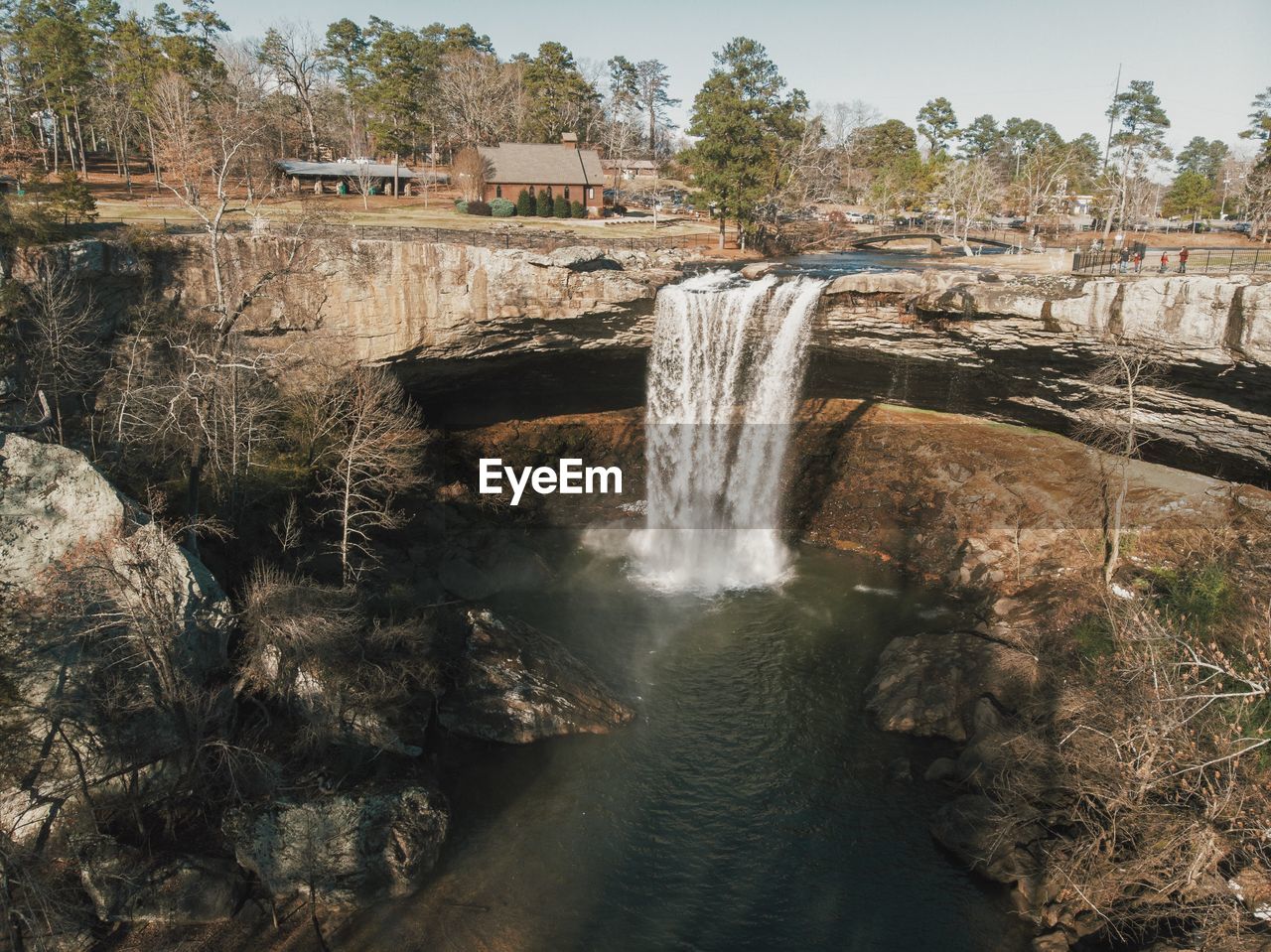 WATER FLOWING ON DAM