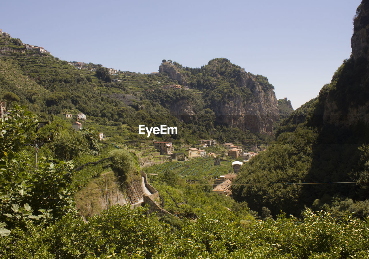 Scenic view of landscape against clear sky