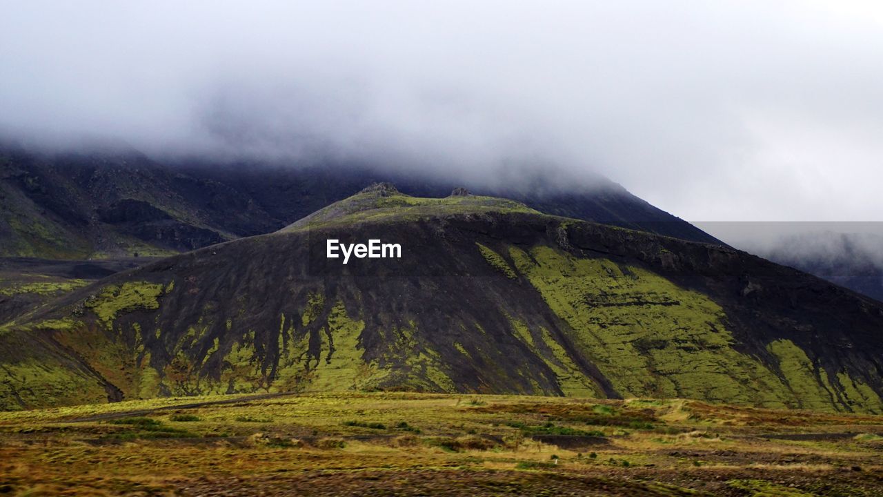 Scenic view of mountain against sky