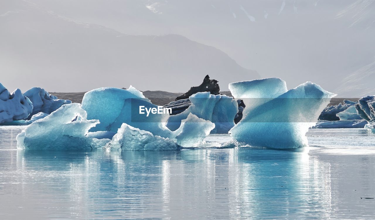 SCENIC VIEW OF ICE FLOATING ON WATER