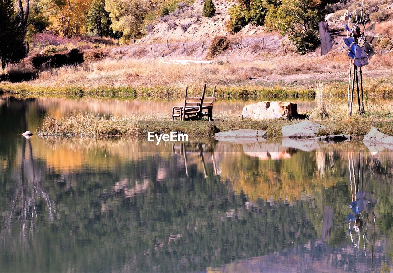 SCENIC VIEW OF LAKE WITH REFLECTION