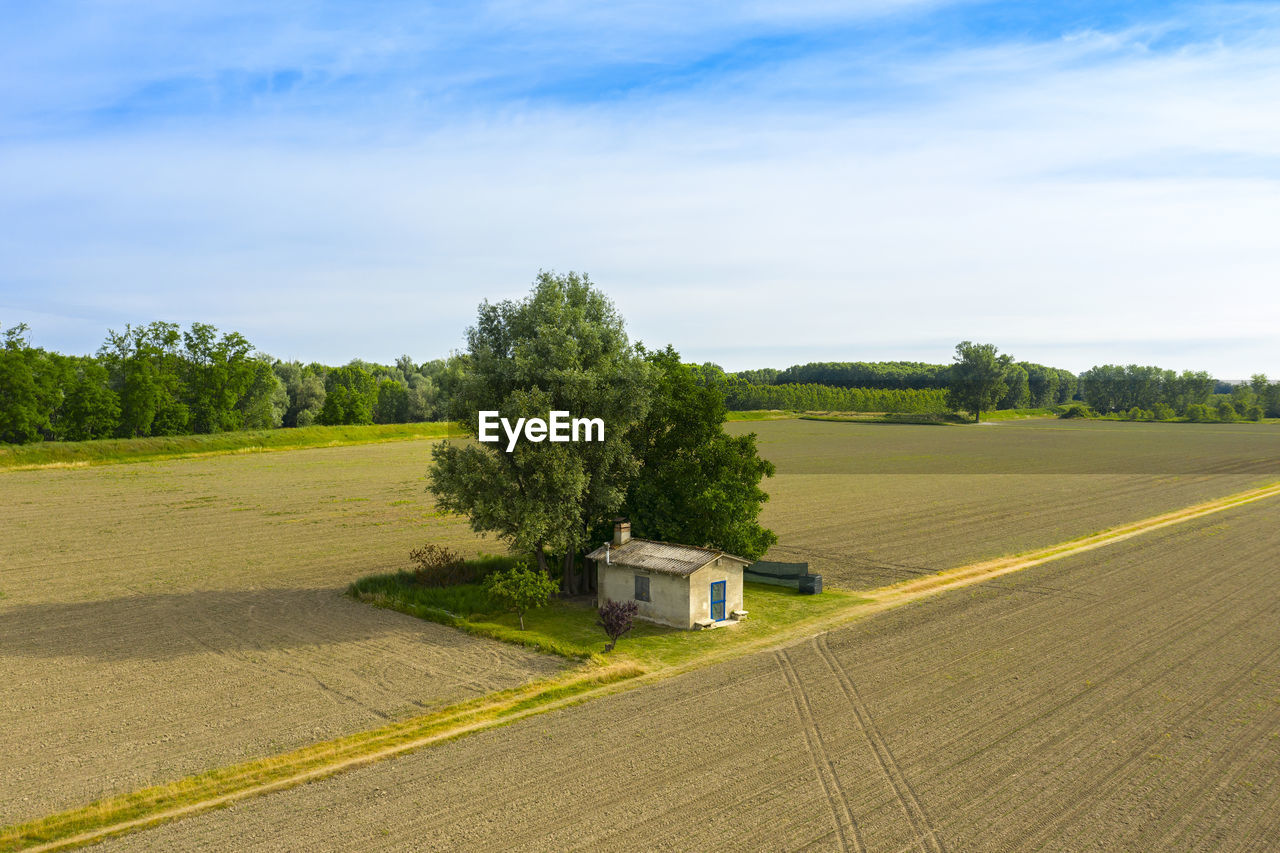 Beautiful small farm in the countryside on summer