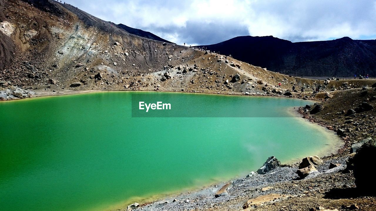 Scenic view of lake against mountains