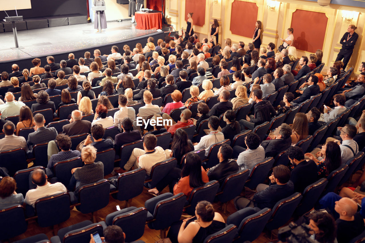 Full frame shot of people at music concert