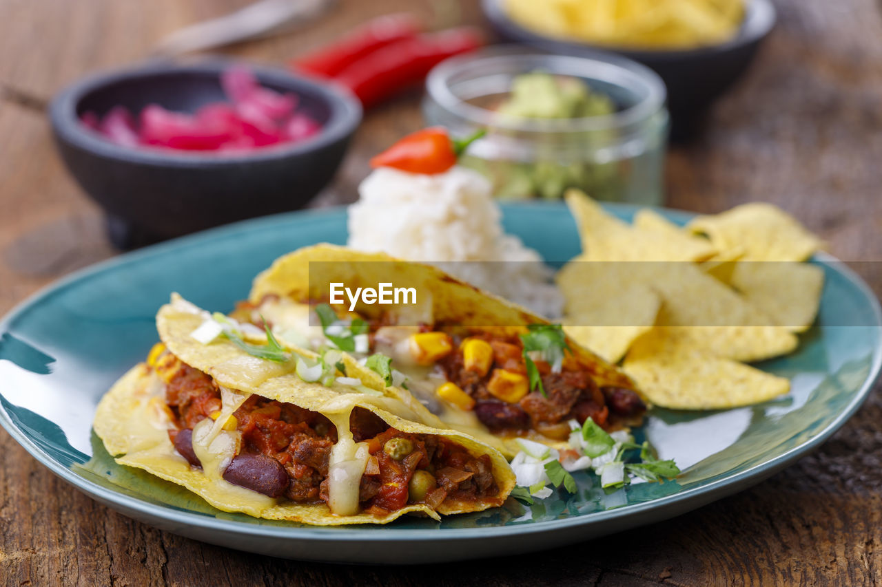 close-up of food in plate