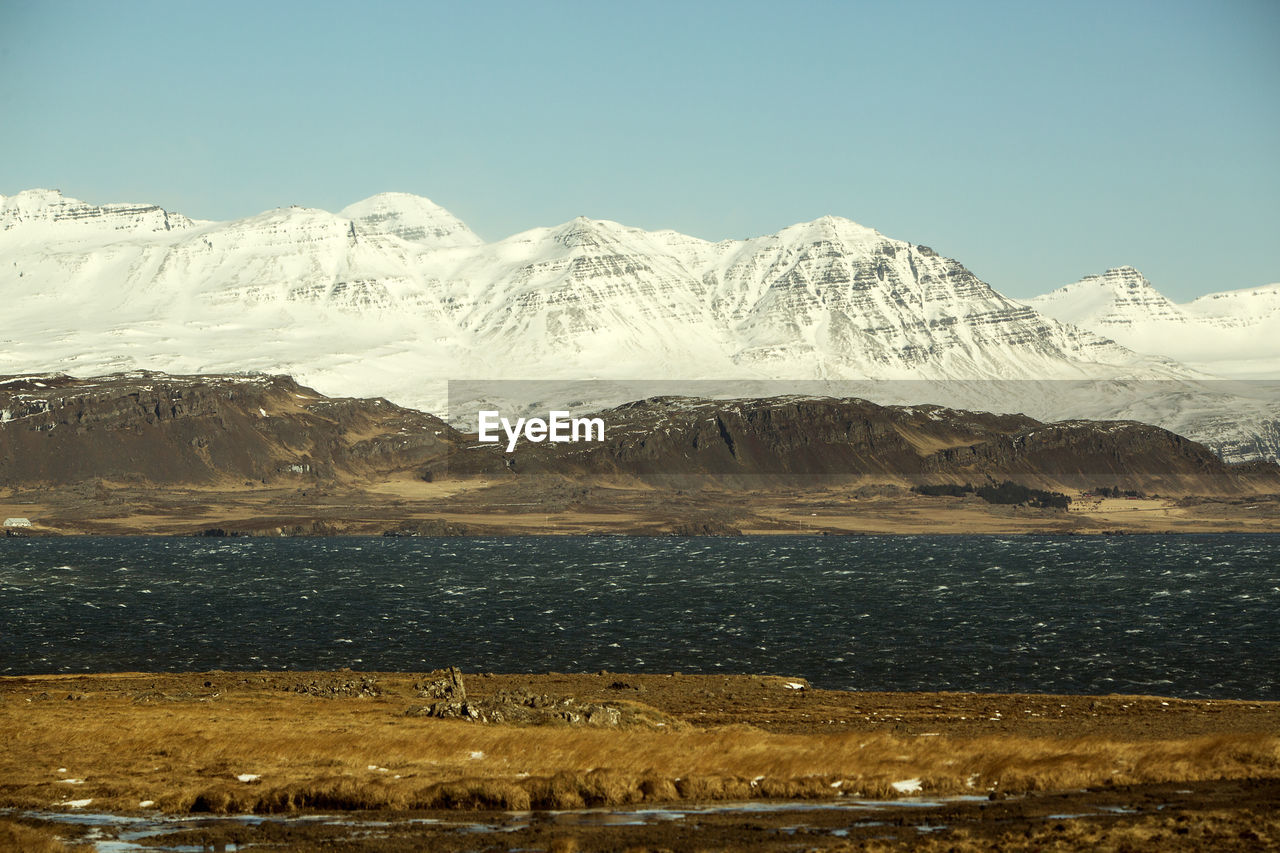 East coast of iceland in wintertime