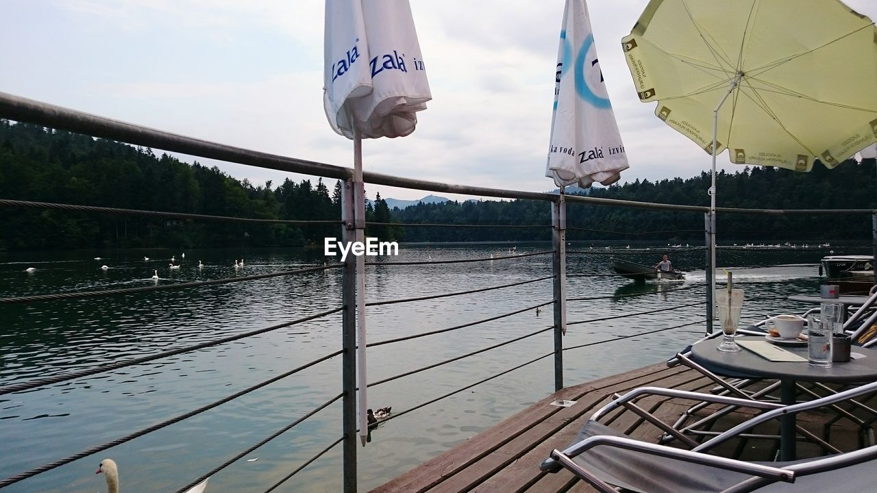 Scenic lake seen from turbot deck