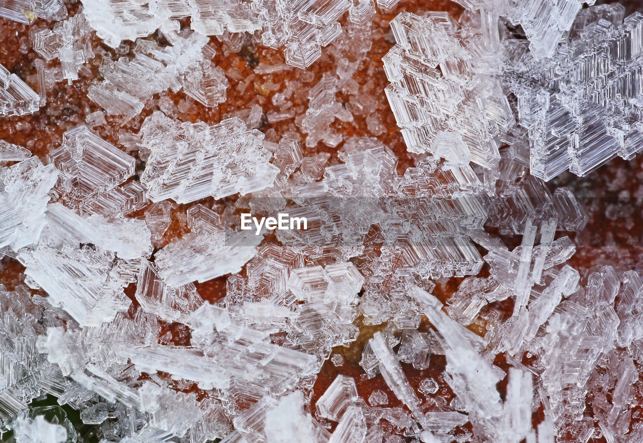 Full frame shot of ice crystals