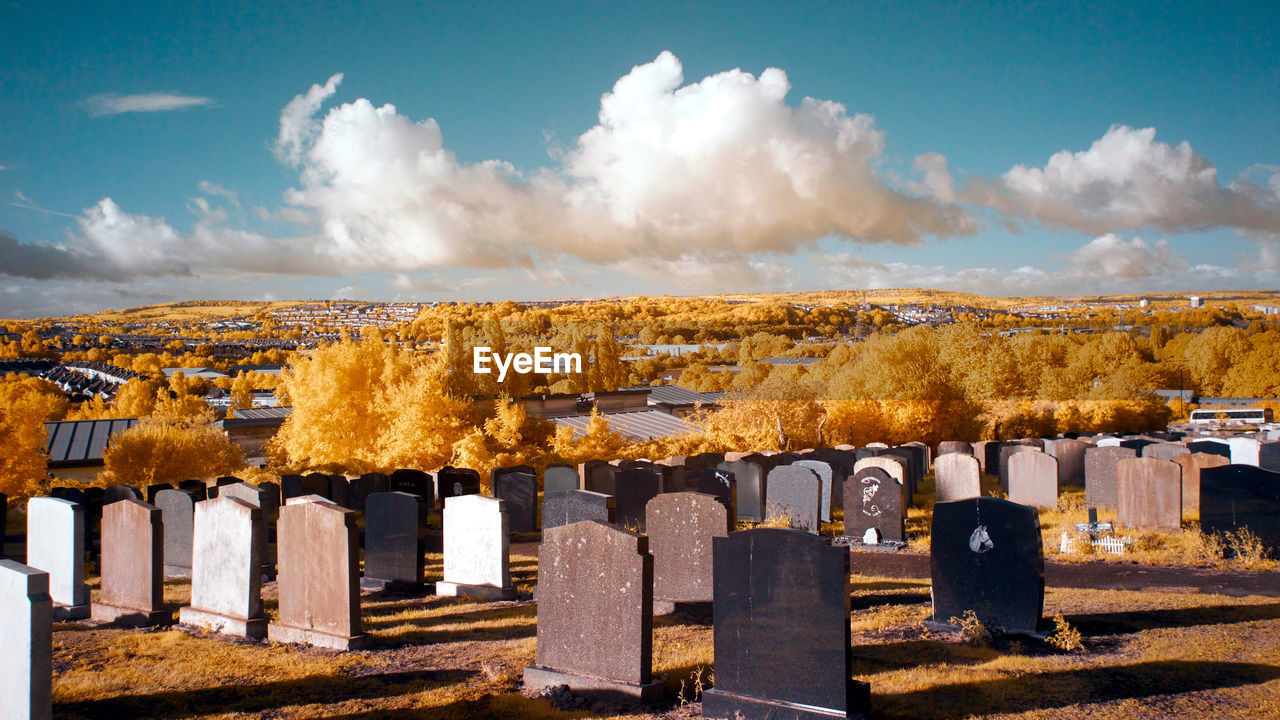 VIEW OF CEMETERY AGAINST SKY