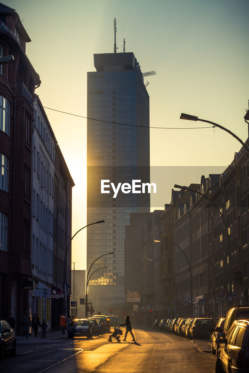 View of buildings in city against sky