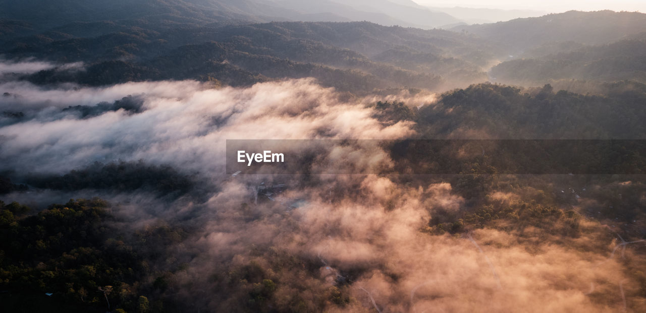 aerial view of mountains