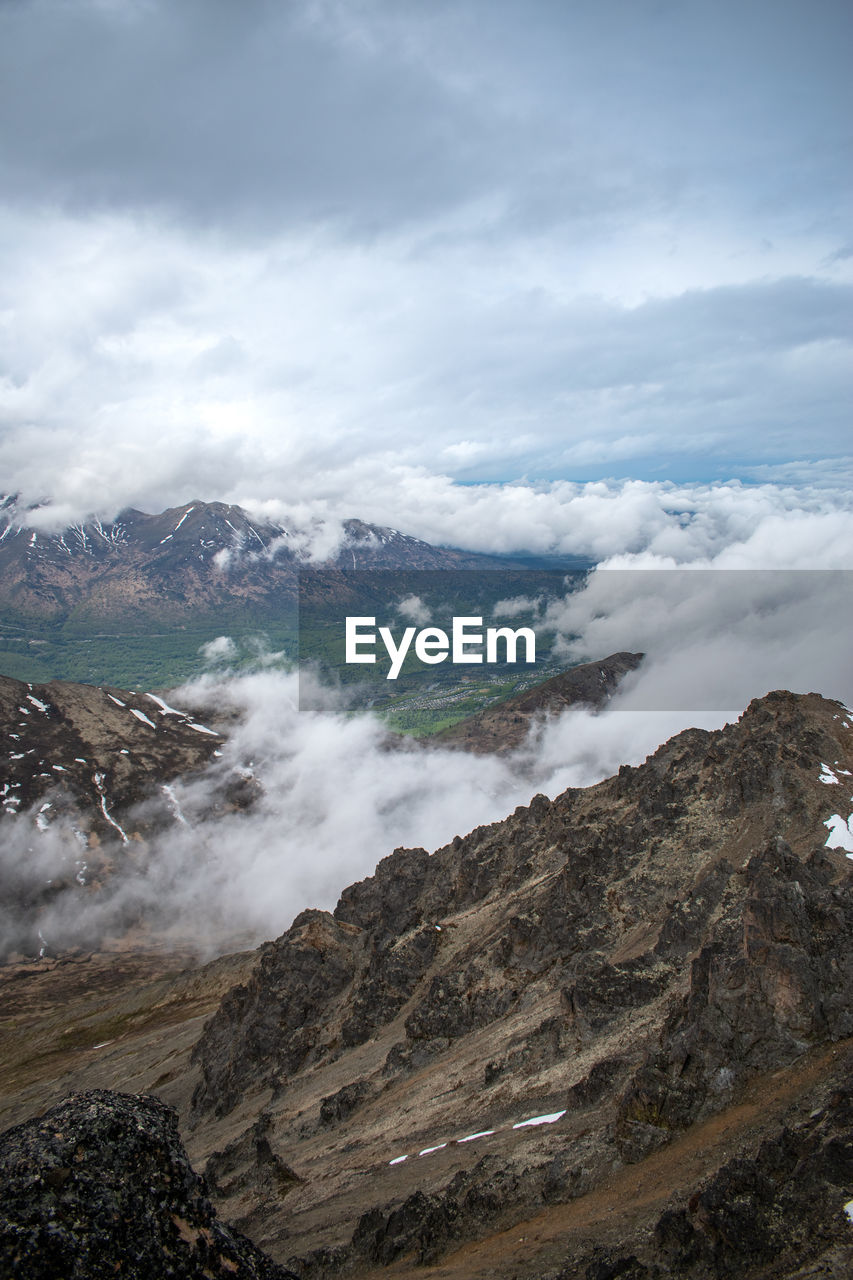 Scenic view of mountain against sky