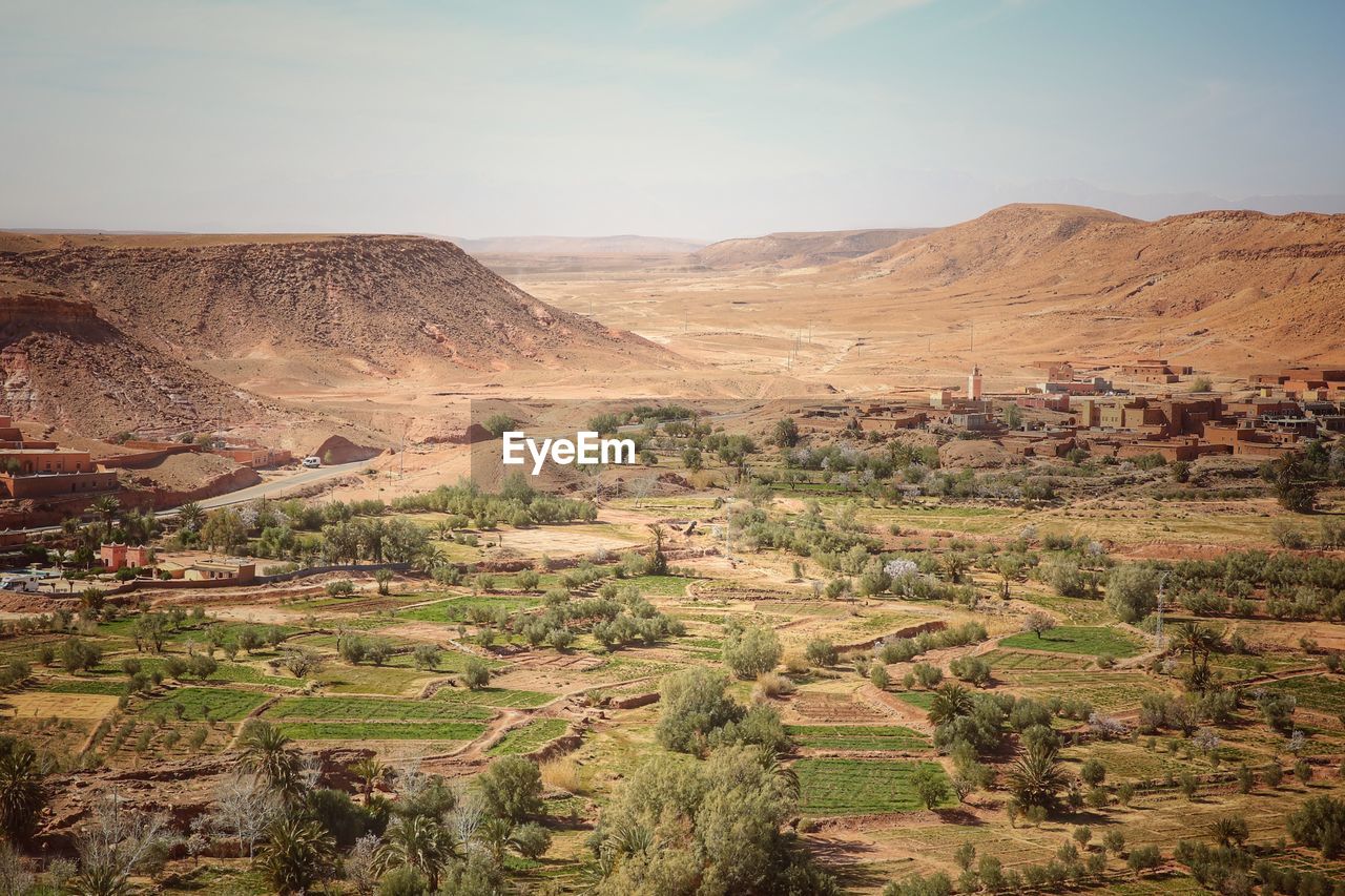 High angle view of land