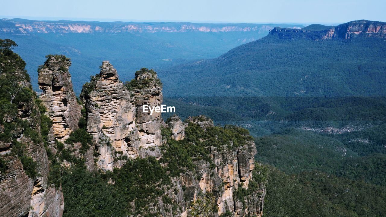 Panoramic view of landscape and mountains