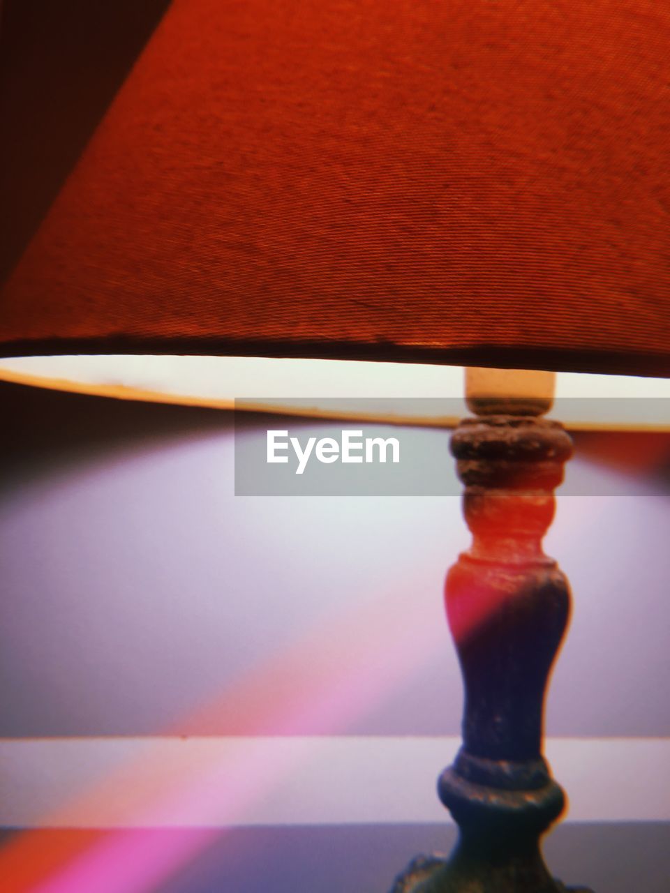 Close-up of lamp at home