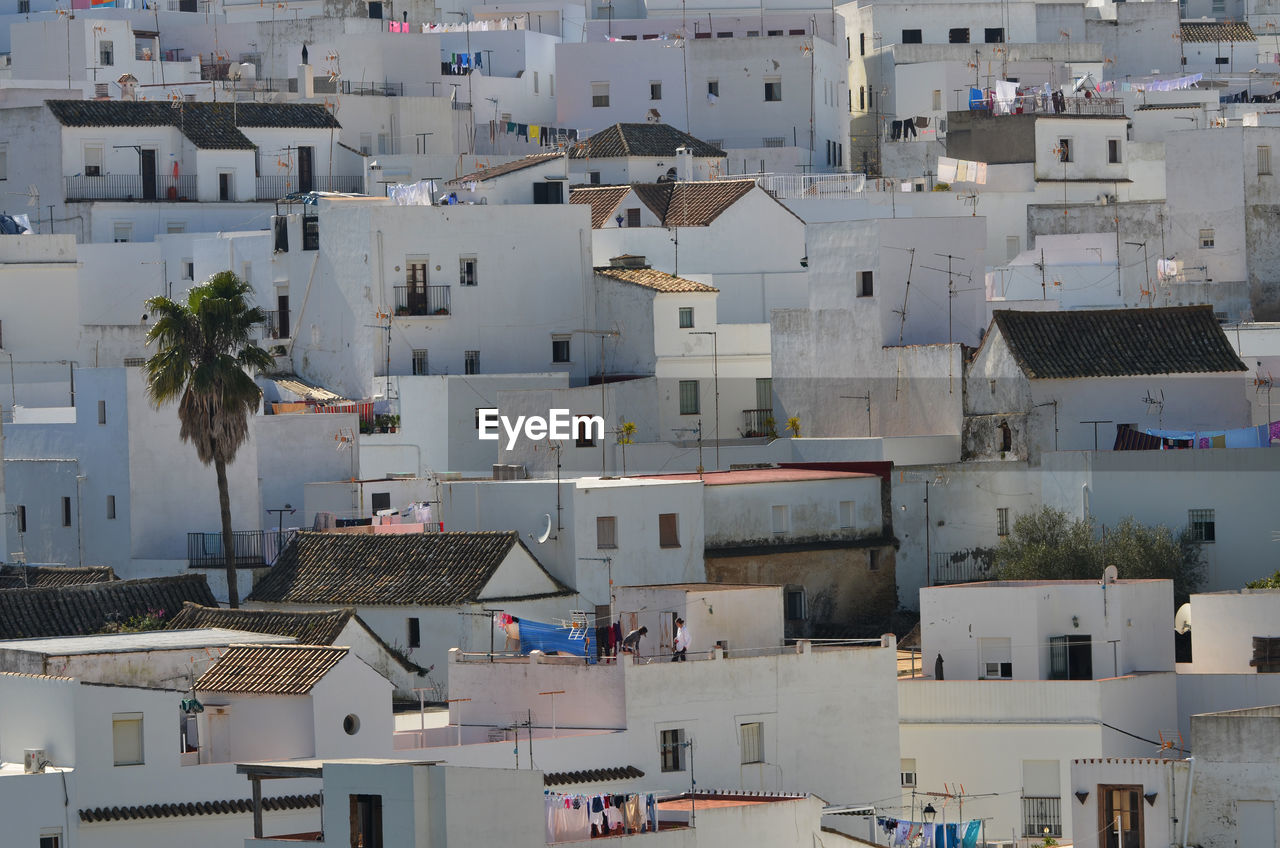 Full frame shot of white residential district