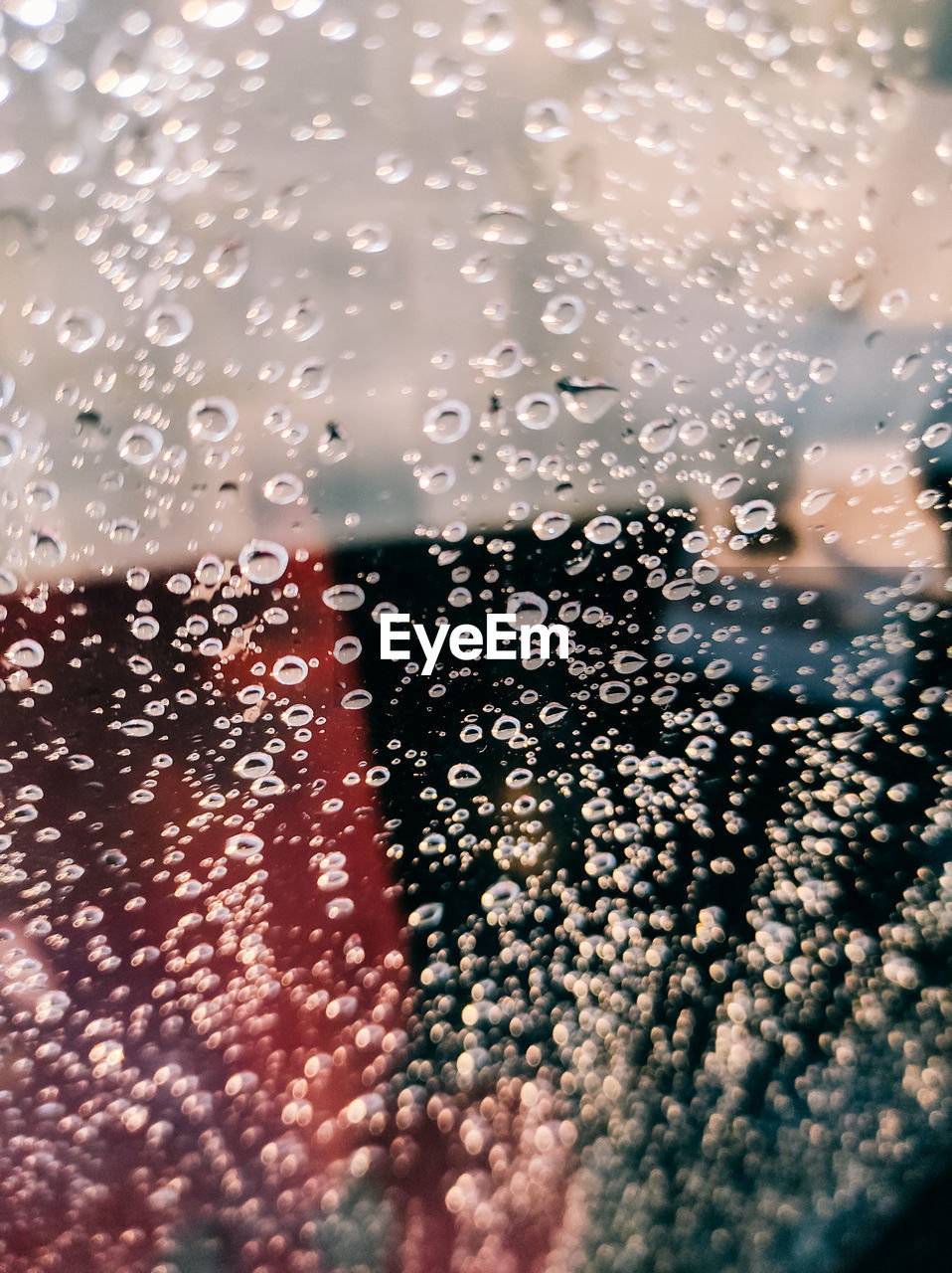 WATER DROPS ON GLASS WINDOW