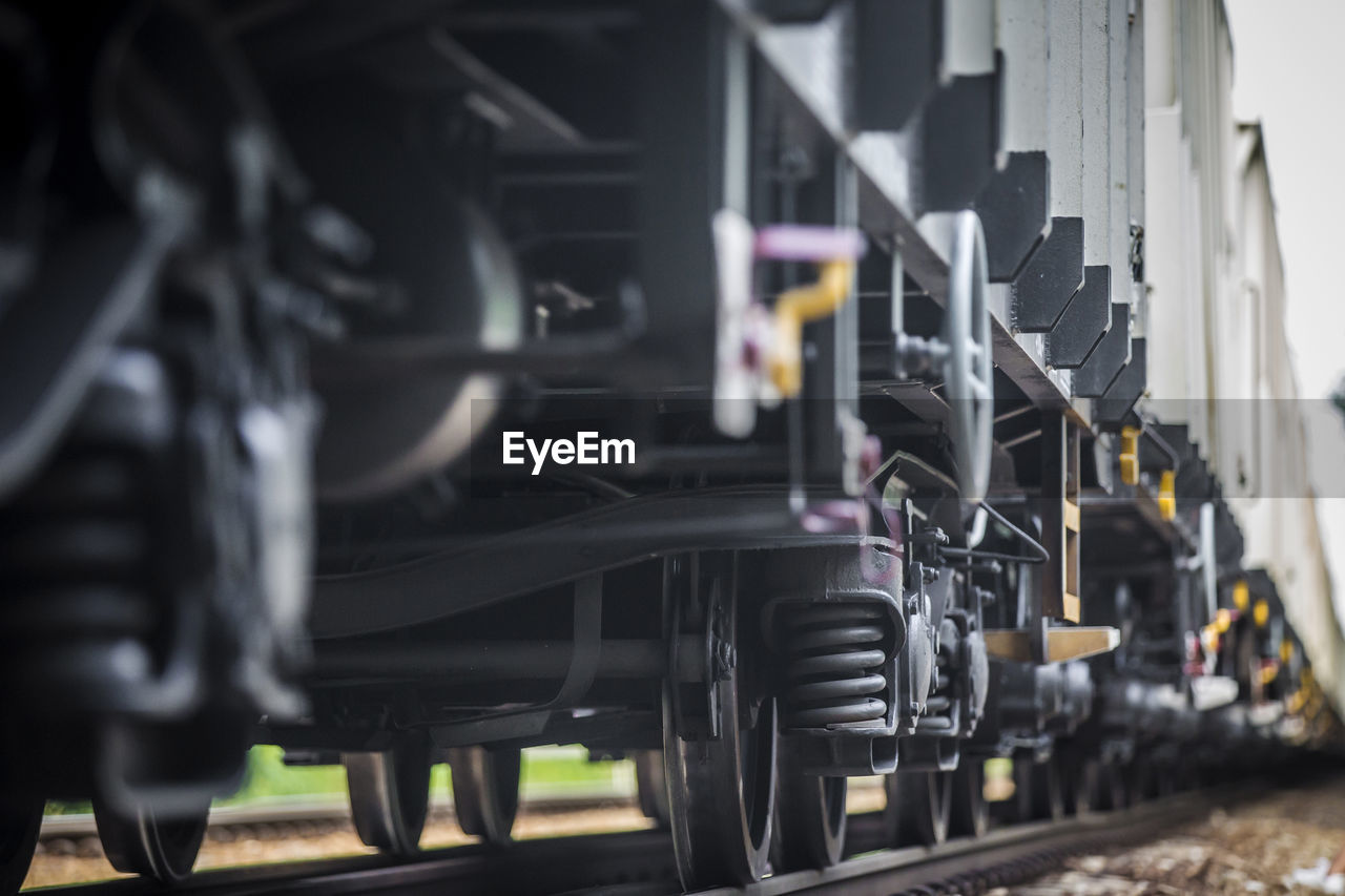 CLOSE-UP OF TRAIN AGAINST BLURRED MOTION