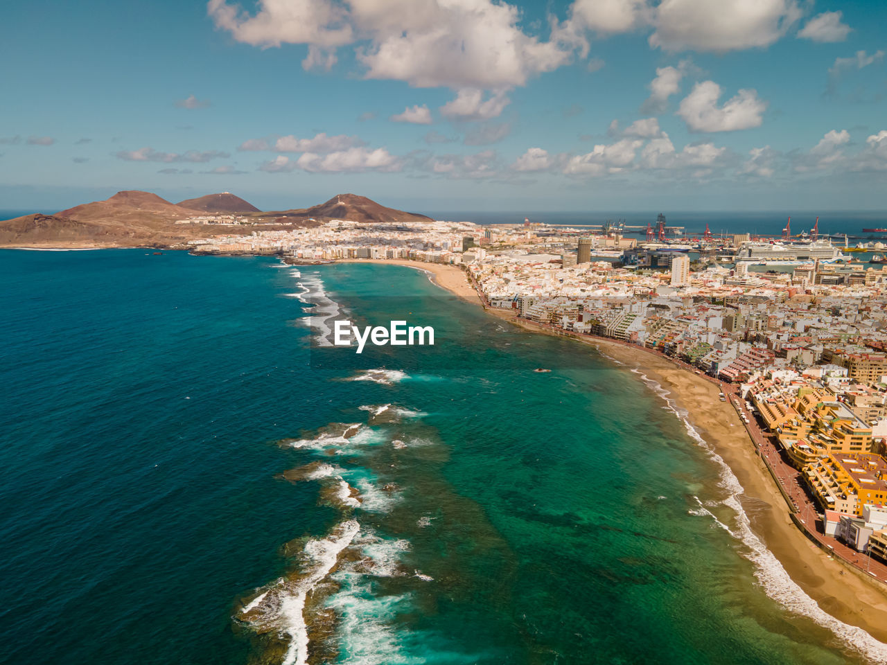 Aerial view on las palmas de gran canaria