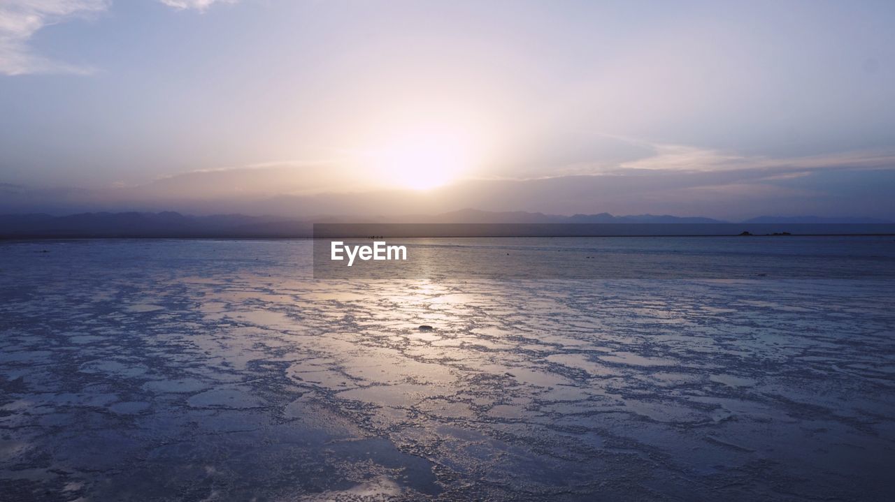 SCENIC VIEW OF SEA DURING SUNSET