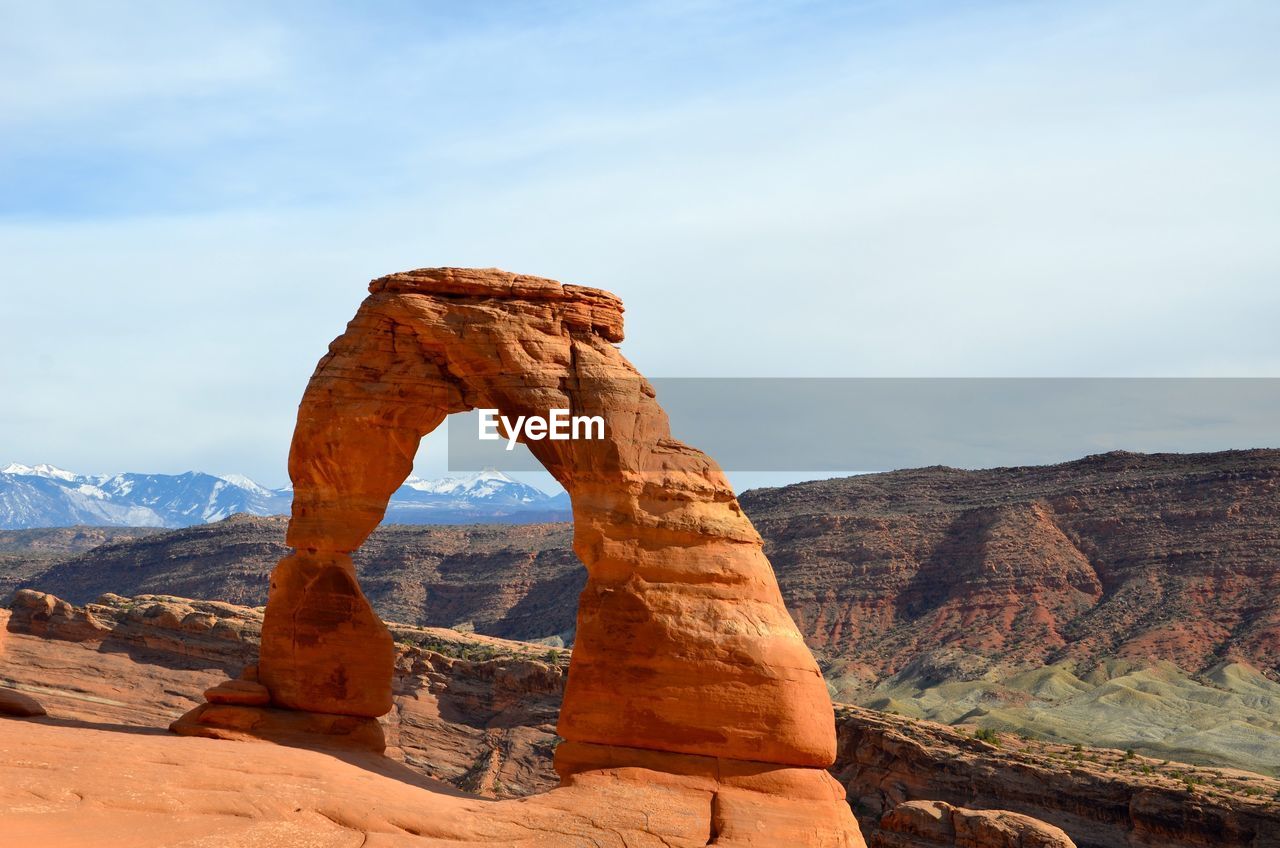 Delicate arch against sky