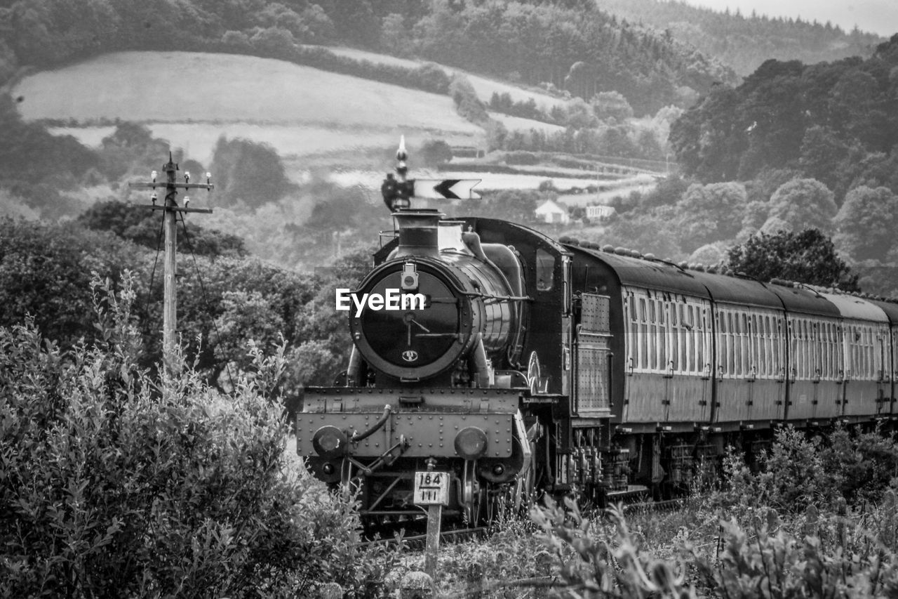 Train on railroad track