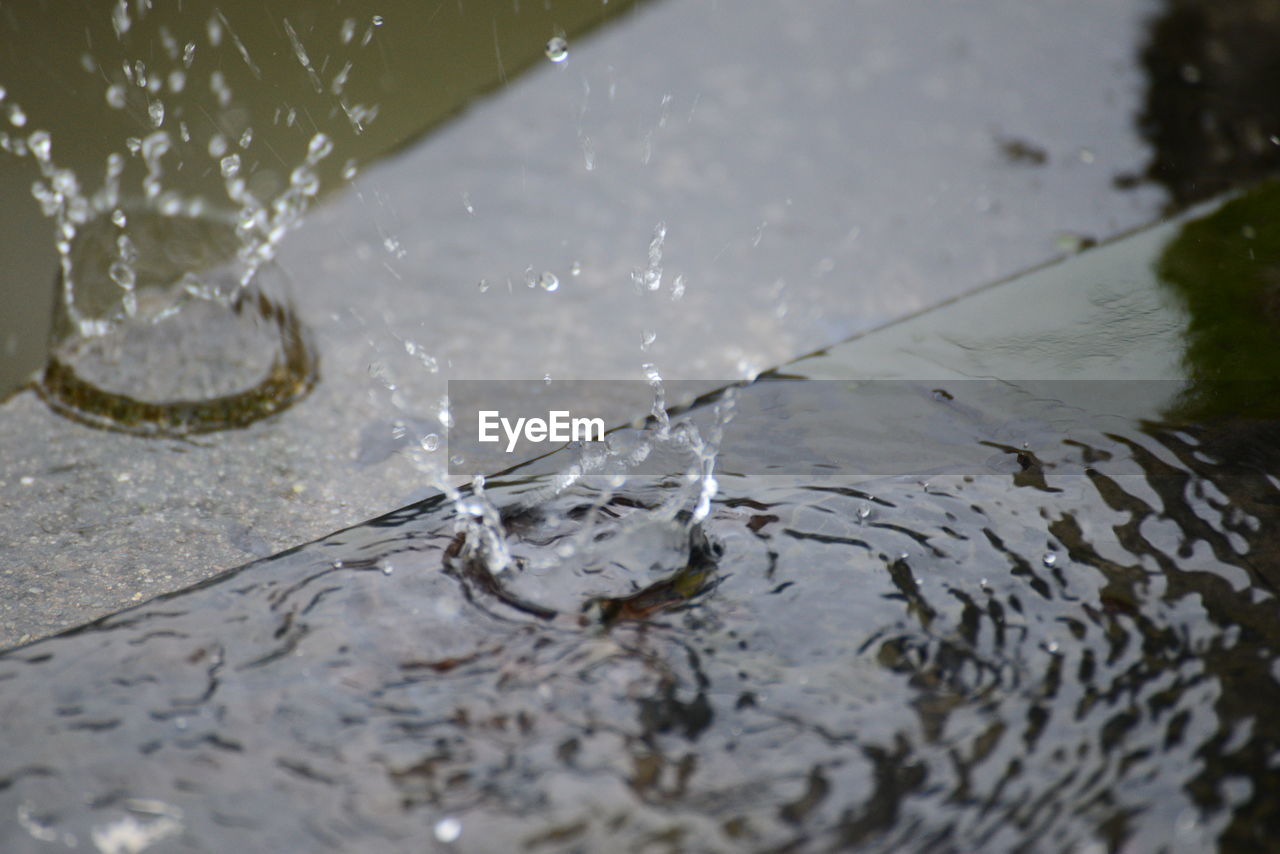 HIGH ANGLE VIEW OF WET SHORE