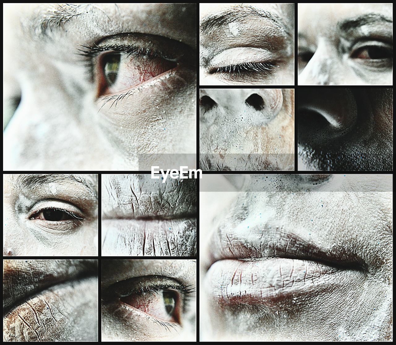 Collage of human face