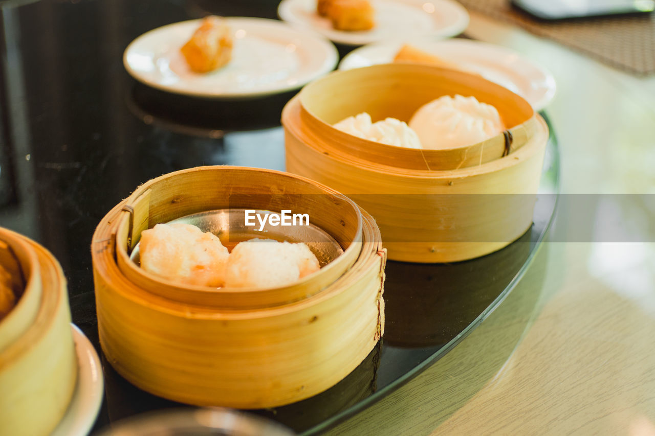 Close-up of dumplings in bowl