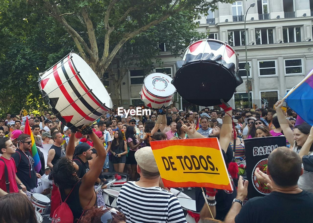 People gathered at gay parade