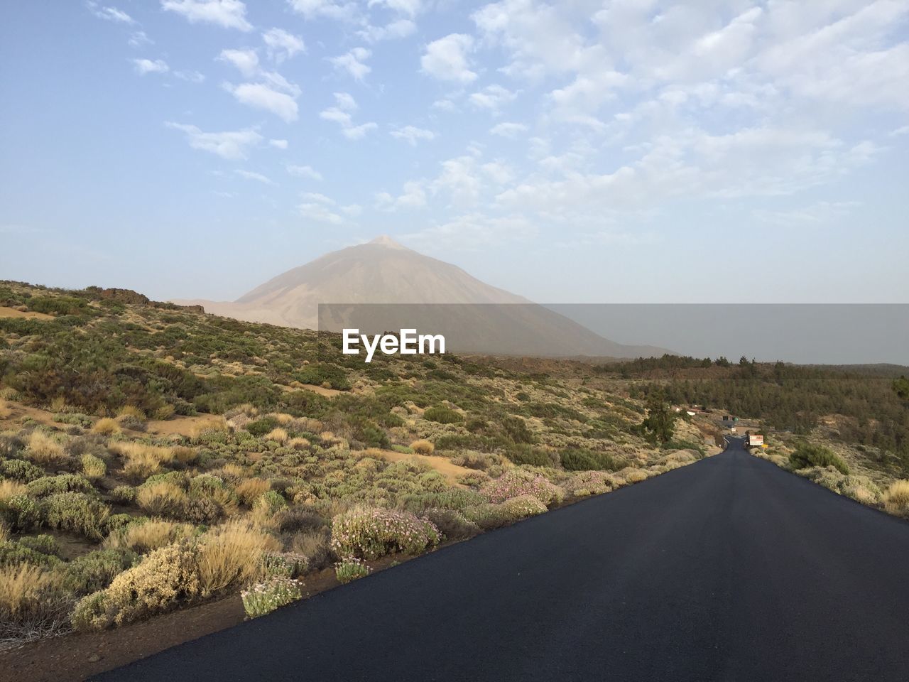 Road amidst landscape against sky