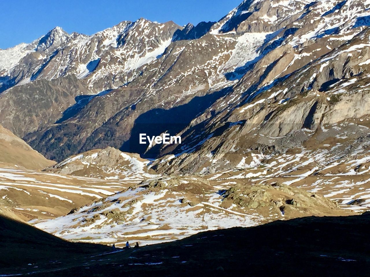 Scenic view of snowcapped mountains