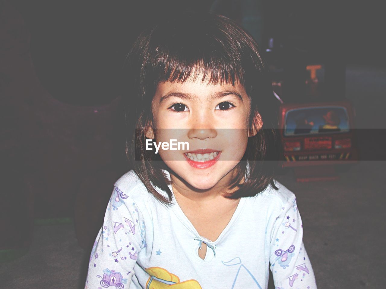 Close-up portrait of a smiling girl