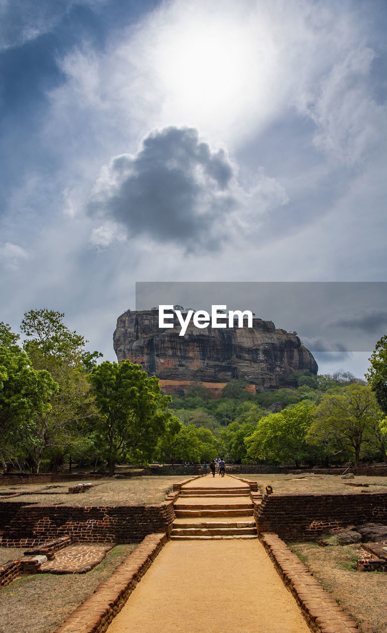 The rock fortress at sigiriya in sri lanka