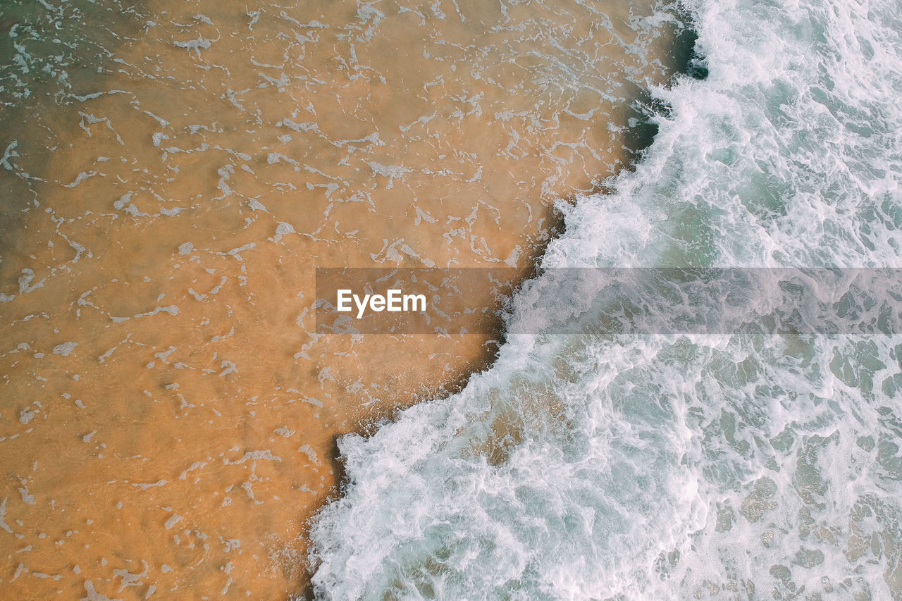 High angle view of beach